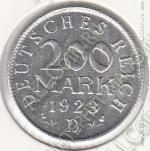 21-51 Германия 200 марок 1923г. КМ # 35 D алюминий 1,0гр. 23мм