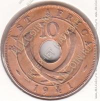 28-154 Восточная Африка 10 центов 1941г. КМ # 26,1 бронза 11,34гр.