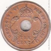 28-154 Восточная Африка 10 центов 1941г. КМ # 26,1 бронза 11,34гр. - 28-154 Восточная Африка 10 центов 1941г. КМ # 26,1 бронза 11,34гр.