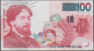 Бельгия 100 франков 1995-2001гг. Р.147 UNC - Бельгия 100 франков 1995-2001гг. Р.147 UNC