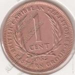 19-111 Восточные Карибы 1 цент 1955г. KM# 2 бронза 5,64 гр