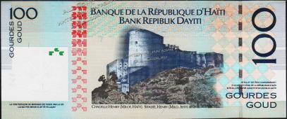 Банкнота Гаити 100 гурд 2004 года. P.275а - UNC - Банкнота Гаити 100 гурд 2004 года. P.275а - UNC