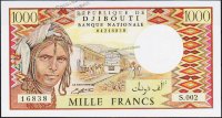 Банкнота Джибути 1000 франков 1981 года. P.37с - UNC