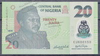 Банкнота  Нигерия 20 найра 2006 год Р.34а UNC пластик