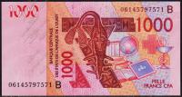 Бенин 1000 франков 2003(06г.) P.215Bd - UNC