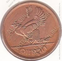 10-133 Ирландия 1 пенни 1968г. КМ # 11 UNC бронза 9,45гр. 30,9мм