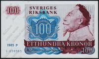 Швеция 100 крон 1985г. P.54с(6) - АUNC