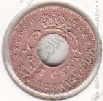 34-122 Восточная Африка 1 цент 1959г. КМ # 35 H бронза 2,0гр. 20мм
