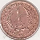 19-113 Восточные Карибы 1 цент 1957г. KM# 2 бронза 5,64 гр - 19-113 Восточные Карибы 1 цент 1957г. KM# 2 бронза 5,64 гр