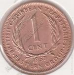 19-113 Восточные Карибы 1 цент 1957г. KM# 2 бронза 5,64 гр