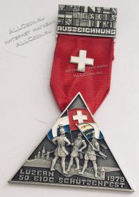 #432 Швейцария спорт Медаль Знаки. 1979 год.