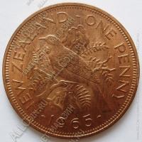 Новая Зеландия 1 пенни 1965 года. КМ# 24.2 (z-35)
