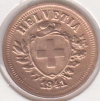 24-87 Швейцария 1 раппен 1941г. Бронза