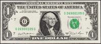 Банкнота США 1 доллар 1981 года. Р.468а - UNC "G" G-G