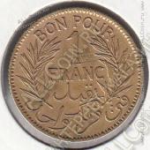 8-31 Тунис 1 франк 1921г. КМ # 247 алюминий-бронза 4,0гр. 23мм - 8-31 Тунис 1 франк 1921г. КМ # 247 алюминий-бронза 4,0гр. 23мм