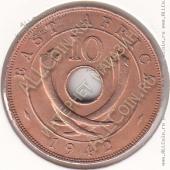 28-156 Восточная Африка 10 центов 1942г. КМ # 26,2 бронза  - 28-156 Восточная Африка 10 центов 1942г. КМ # 26,2 бронза 