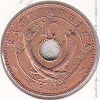 28-156 Восточная Африка 10 центов 1942г. КМ # 26,2 бронза 