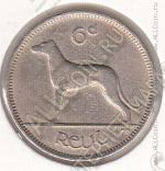 25-142 Ирландия 6 пенсов 1953г. КМ # 13а медно-никелевая 4,54гр. 20,8мм