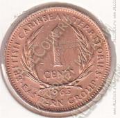 26-45 Восточные Карибы 1 цент 1965г. КМ # 2 бронза 5,64гр.  - 26-45 Восточные Карибы 1 цент 1965г. КМ # 2 бронза 5,64гр. 