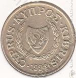 30-145 Кипр 5 центов 1994г. КМ # 55.3 никель-латунь 3,75гр. 22мм