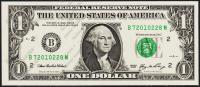Банкнота США 1 доллар 2006 года. Р.523а - UNC "В" В-М