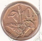 9-5 Южная Африка 10 центов 1993г. КМ#135 UNC сталь покрытая бронзой 2,0гр. 16мм - 9-5 Южная Африка 10 центов 1993г. КМ#135 UNC сталь покрытая бронзой 2,0гр. 16мм