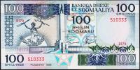 Банкнота Сомали 100 шиллингов 1989 года. P.35d - UNC