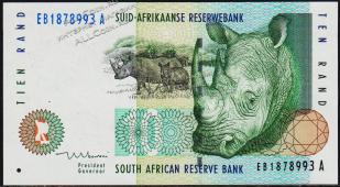 Южная Африка 10 рандов 1999г. Р.123в - UNC - Южная Африка 10 рандов 1999г. Р.123в - UNC