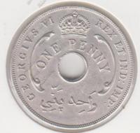 6-70 Британская Западная Африка 1 пенни 1942г. UNC