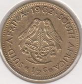 37-144 Южная Африка 1/2 цента 1962г. Латунь - 37-144 Южная Африка 1/2 цента 1962г. Латунь