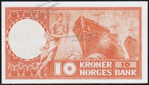 Норвегия 10 крон 1969г. P.31d(5) - UNC - Норвегия 10 крон 1969г. P.31d(5) - UNC