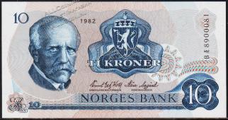 Норвегия 10 крон 1982г. P.36c(5) - UNC - Норвегия 10 крон 1982г. P.36c(5) - UNC