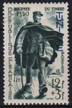 Тунис Французский 1 марка п/с 1950г. YVERT №334* MLH OG (10-50а)