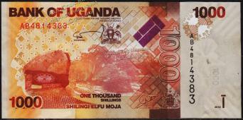 Уганда 1000 шиллингов 2010г. P.49 UNC - Уганда 1000 шиллингов 2010г. P.49 UNC