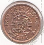 9-89 Мозамбик 20 сентаво 1961г. КМ # 85 бронза 2,53гр. 18мм