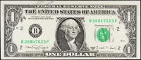 Банкнота США 1 доллар 1988A года Р.480в - UNC "B" B-F
