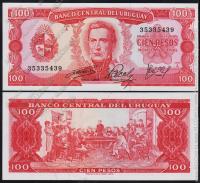 Уругвай 100 песо 1967г. P.47 UNC