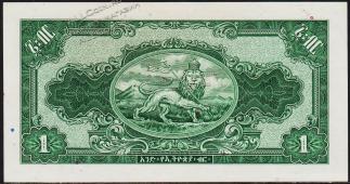 Эфиопия 1 доллар 1945г. P.18в - UNC - Эфиопия 1 доллар 1945г. P.18в - UNC