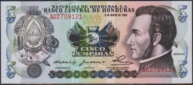 Гондурас 5 лемпир 1980г. P.63a(2) - UNC - Гондурас 5 лемпир 1980г. P.63a(2) - UNC