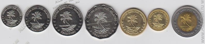 Кокосовые Острова набор 7 монет 2004г(арт174) - Кокосовые Острова набор 7 монет 2004г(арт174)