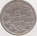 25-177 Югославия 2 динара 1925г. 