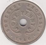 36-5 Южная Родезия 1 пенни 1940г.