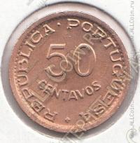 10-137 Мозамбик 50 сентаво 1957г. КМ # 81 UNC бронза 