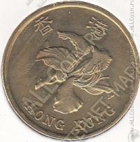 22-21 Гонконг 50 центов 1998г. КМ # 68 сталь покрытая латунью 5,0гр. 22,5мм