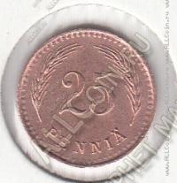 21-142 Финляндия 25 пенни 1942г. КМ # 25а S медь 1,27гр. 16мм