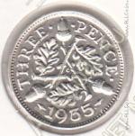 32-11 Великобритания 3 пенса 1935г. КМ # 831 серебро 1,4138гр. 16мм