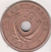 16-23 Восточная Африка 10 центов 1935г. Бронза - 16-23 Восточная Африка 10 центов 1935г. Бронза