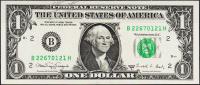 Банкнота США 1 доллар 1988A года Р.480в - AUNC "B" B-H