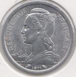 24-137 Реюньон 1 франк 1971г. UNC