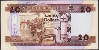 Соломоновы острова 20 долларов 1996г. P.21 UNC - Соломоновы острова 20 долларов 1996г. P.21 UNC